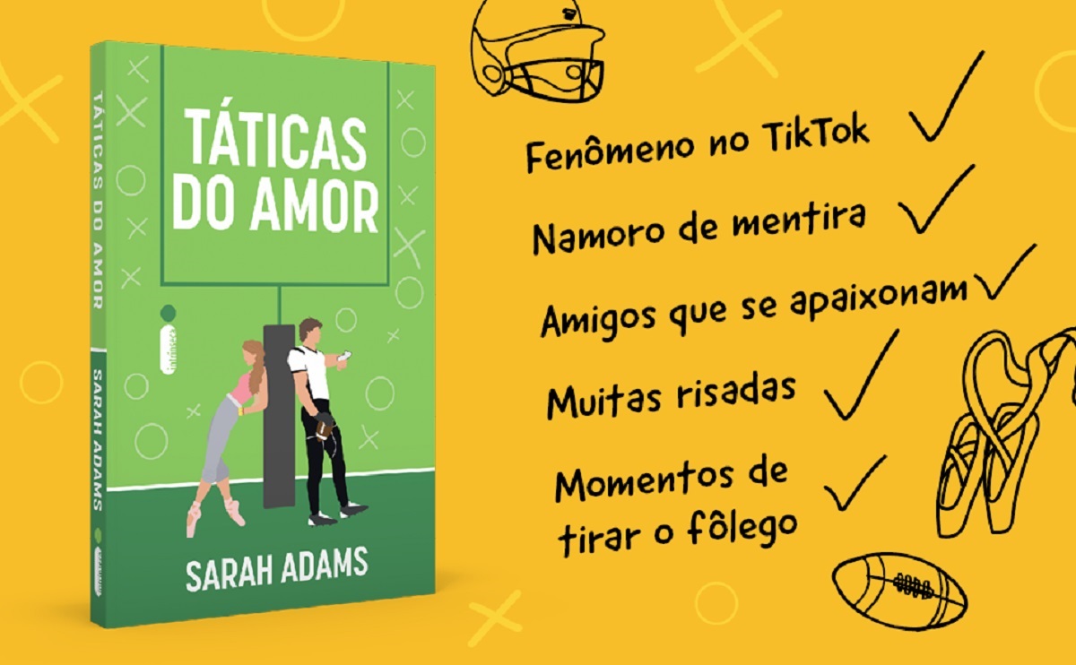 Táticas do amor de Sarah Adams chega às livrarias brasileiras após