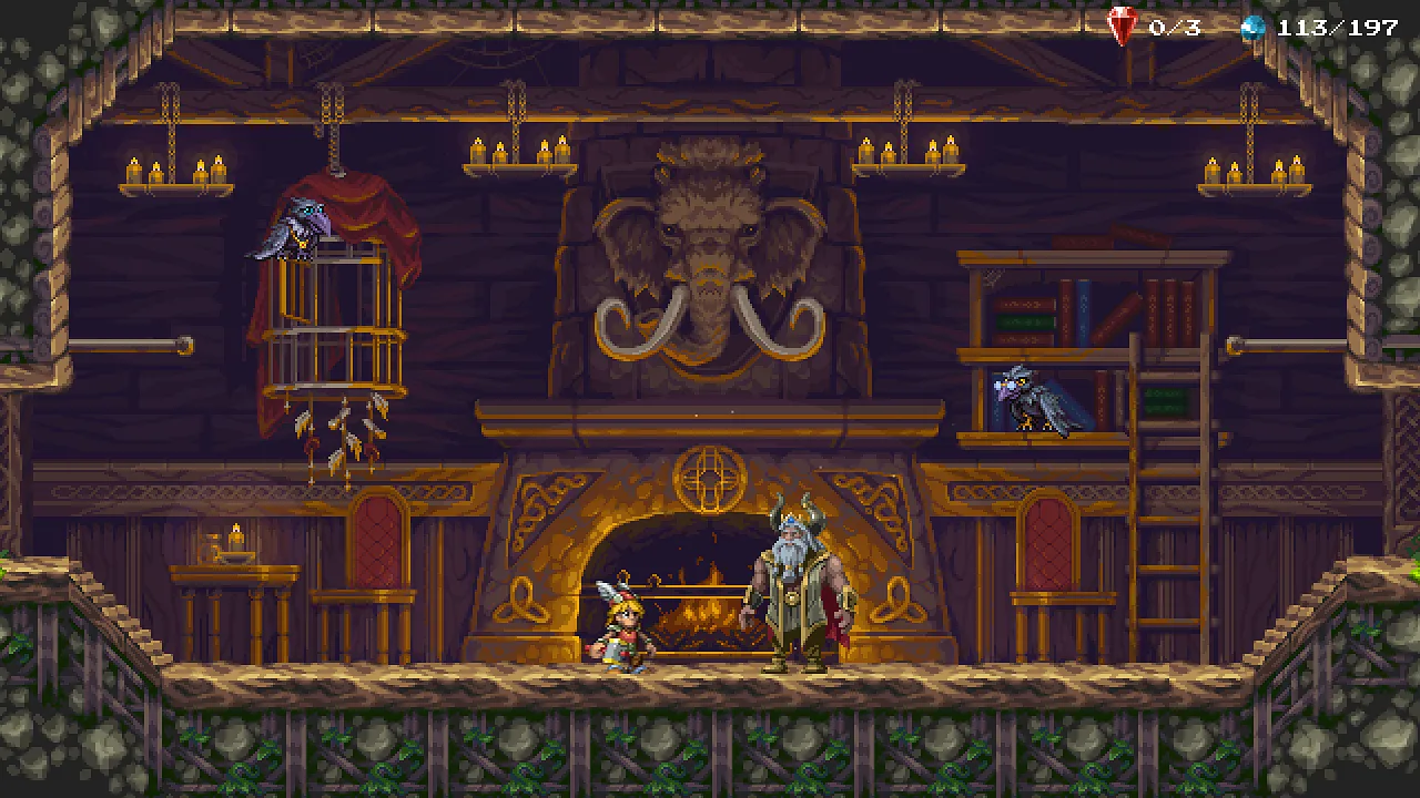 “Tiny Thor: Explore the Mystical Norse Realm of Asgard in this 16-Bit Pixel Platformer”