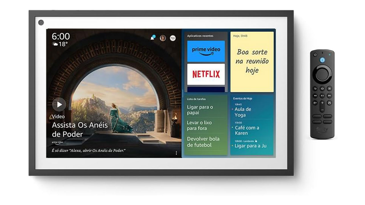 🔥Black Friday Amazon Echo Show 15, Controle remoto incluso com até R