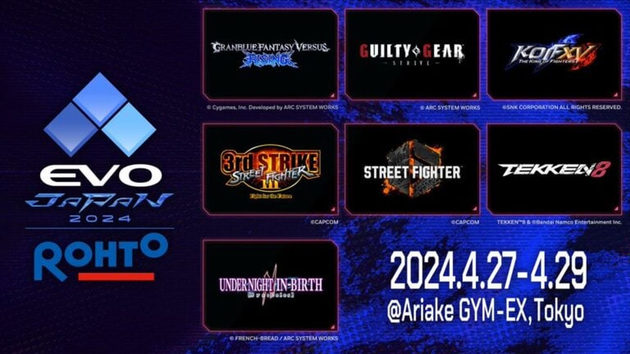 EVO Japan 2024 Lineup oficial divulgada;veja detalhes