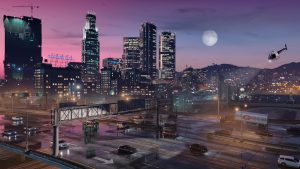 Imagem do Grand Theft Auto V Enhanced, mostrando gráficos aprimorados e novas mecânicas no jogo, com o lançamento para PC em 4 de março de 2025.